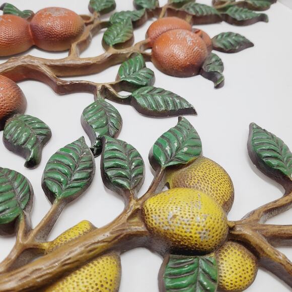 Vintage Sexton USA Cast Aluminum Potted Lemon and Orange Trees Wall Decor READ - Picture 12 of 12